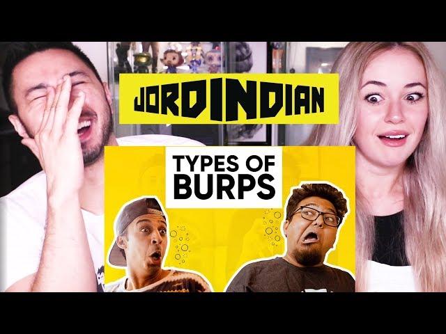 JORDINDIAN | TYPES OF BURPS | Reaction by Jaby Koay & Carolina Sofia!