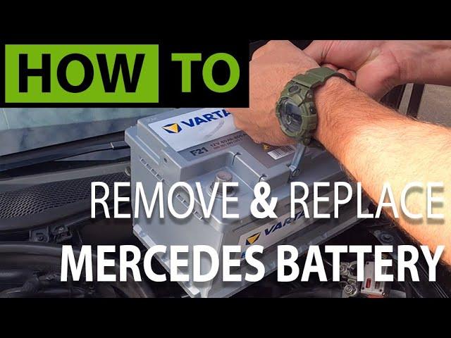 HOW TO Replace & Install Mercedes Car Battery + Reset Electrical Systems