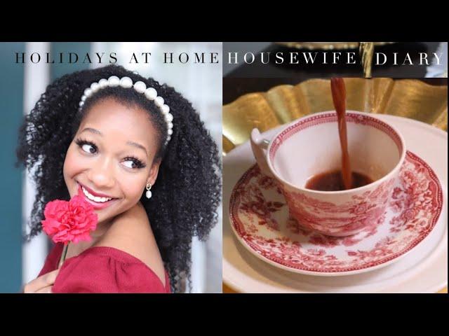 Holiday Housewife Diary Day in the life of Black Homemaker Vlog| Christmas Decorating, Slow Living