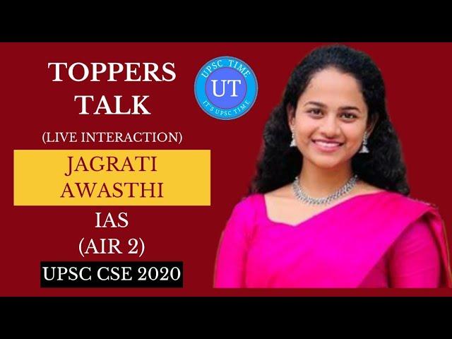 UPSC Topper Jagrati Awasthi (IAS) (AIR 2) Live Interaction l Toppers Talk l UPSC TIME