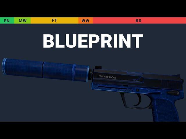 USP-S Blueprint - Skin Float And Wear Preview