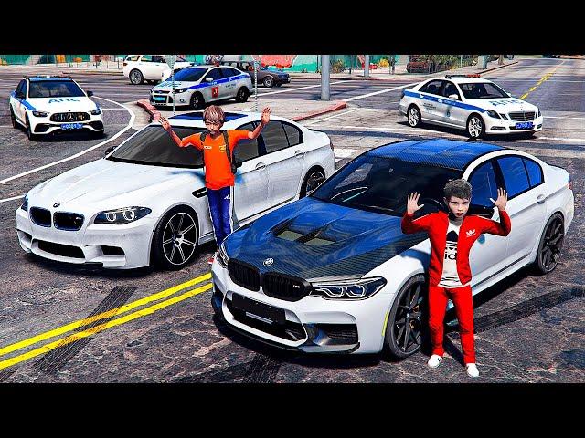 ОТЕЦ И СЫН В GTA 5 - ГАВРИК И ВИТЯ ОПЕР ПОГОНЯ ОТ ДПСников ! ГАРВИН
