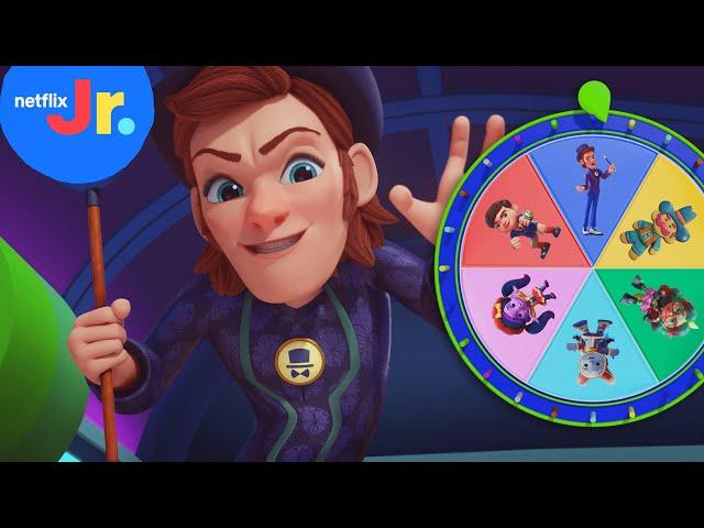 Action Pack Mystery Wheel of Villains | Netflix Jr