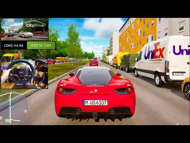 FIRST IMPRESSIONS CityDriver PC 2023 Realistic Traffic FREEROAM Simulator