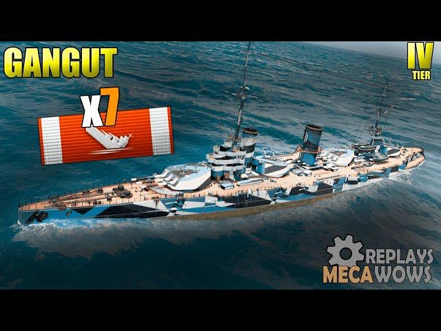 Gangut 7 Kills & 180k Damage | World of Warships Gameplay 4k