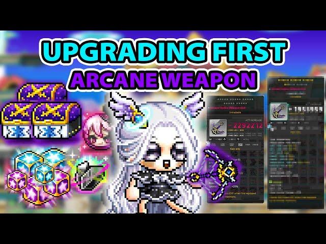 Upgrading my FIRST EVER Arcane Umbra Weapon! | Maplestory GMS