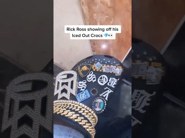 Rick Ross Showing Off His Iced Out Crocs With Pure Diamond #Shorts