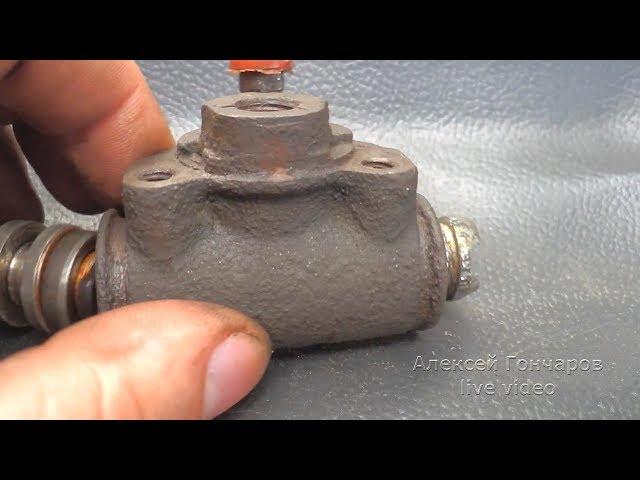 Repair of leaking rear brake cylinder VAZ, replacement of cuffs for non-native