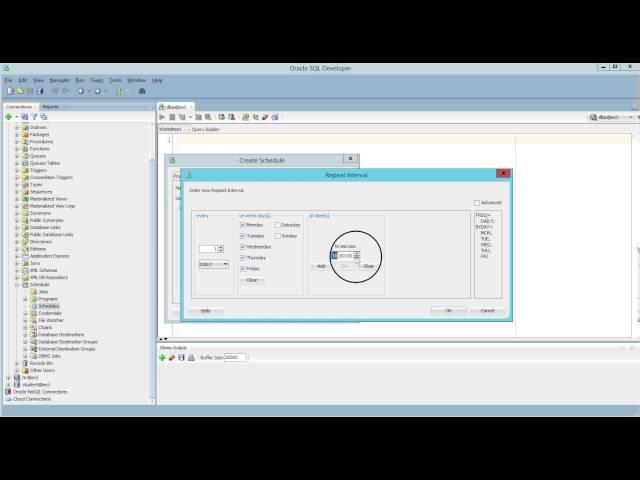 SQLDeveloper Job Scheduler Code Generation
