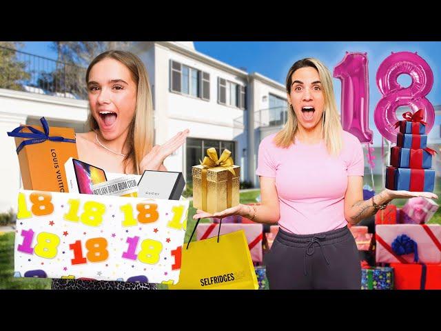 Giving Kaci 18 GIFTS for her 18th BIRTHDAY 