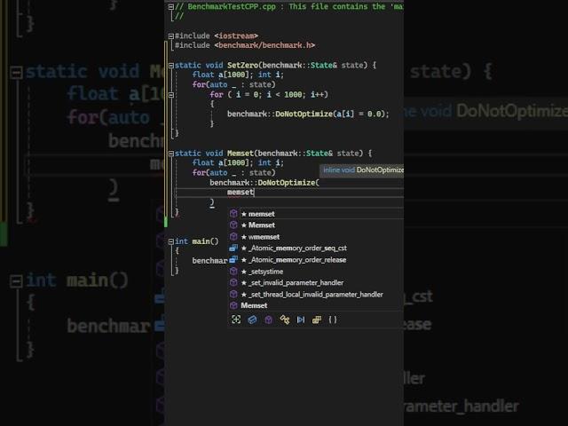 C++ Performance Optimization : memset Benchmark #cpp #codeoptimization #cppprogramming #programming