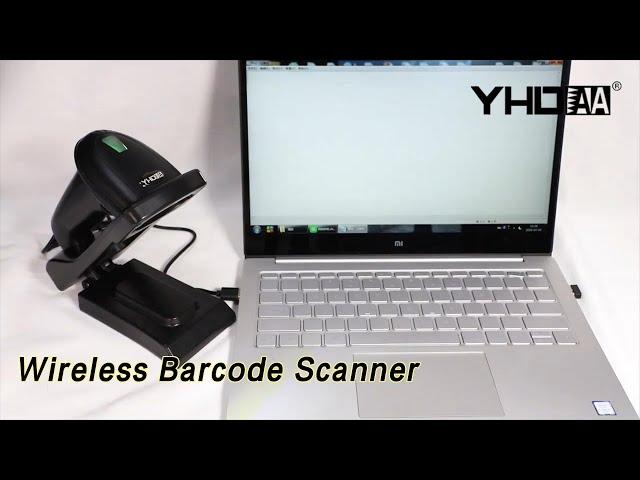 Handheld Wireless Barcode Scanner 1D 2D Shockproof With Base