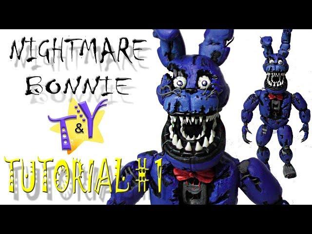 Как слепить Кошмарного Бонни ФНАФ 4 из пластилина Туториал 1 Nightmare Bonnie Tutorial 1