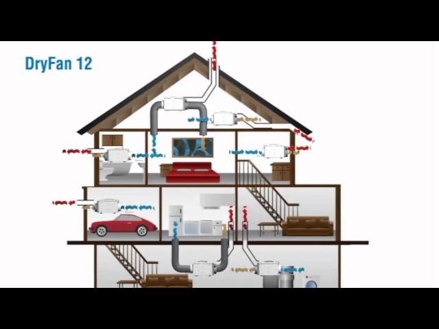 Installing a Dehumidifier in the home.  One unit can solve all humidity problems by Ecor Pro