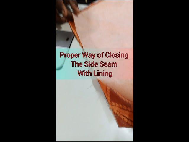 HOW TO CLOSE SIDE SEAM