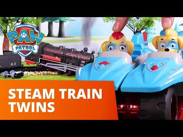 PAW Patrol - Steam Train Twins! - Mighty Twins Toy Pretend Play Rescue For Kids