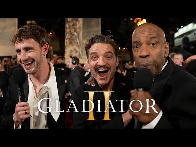 GLADIATOR II UK premiere Paul Mescal, Denzel Washington, Pedro Pascal - November 13, 2024 4K