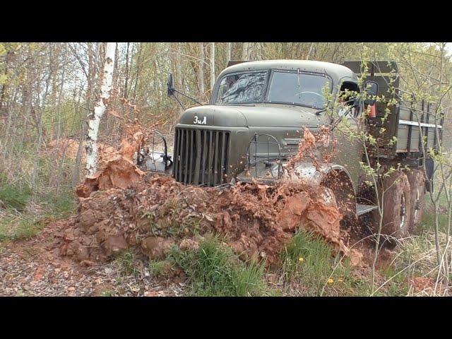 Soviet truck ZIL-157 driving off road!  Is it really good off road?