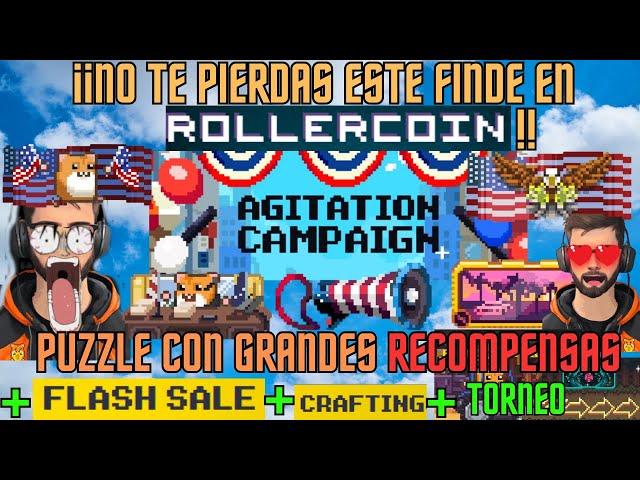 NUEVO PUZZLE + TORNEO EN ROLLERCOIN - ¡NO TE LO PIERDAS y OBTÉN RECOMPENSAS FREE! AGITATION CAMPAIGN