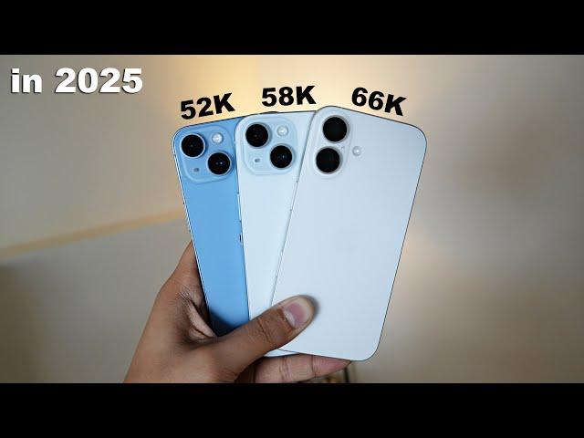 iPhone 14 vs iPhone 15 vs iPhone 16 in 2025  Which One To Buy? (HINDI)