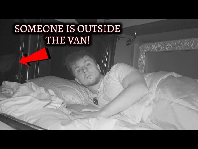 TERRIFYING Van Camping In HAUNTED Forest - Someone Was Outside The Van! VERY SCARY