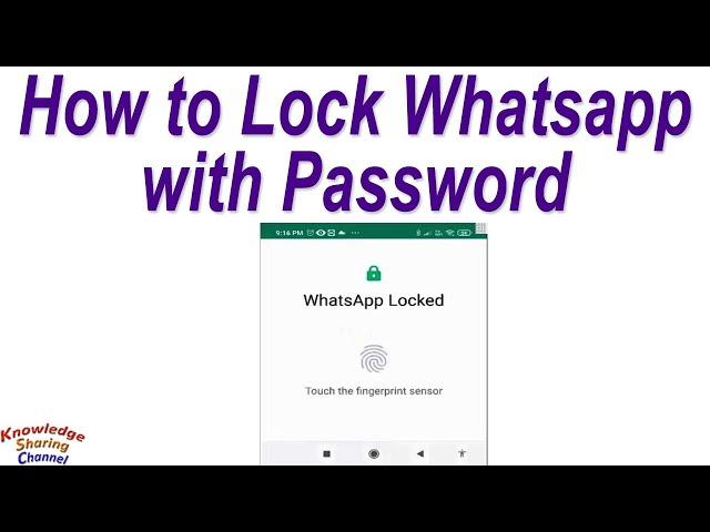 How to Lock Whatsapp with Password ! How to Set Pin on Whatsapp