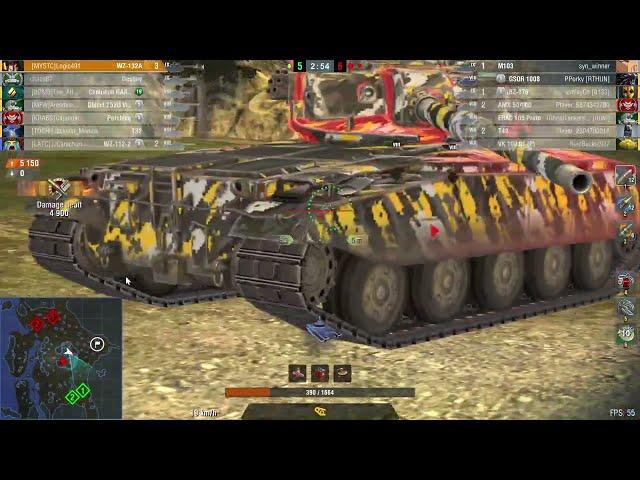 T95E6/Rinoceronte/WZ-132A - World Of Tanks Blitz Replay