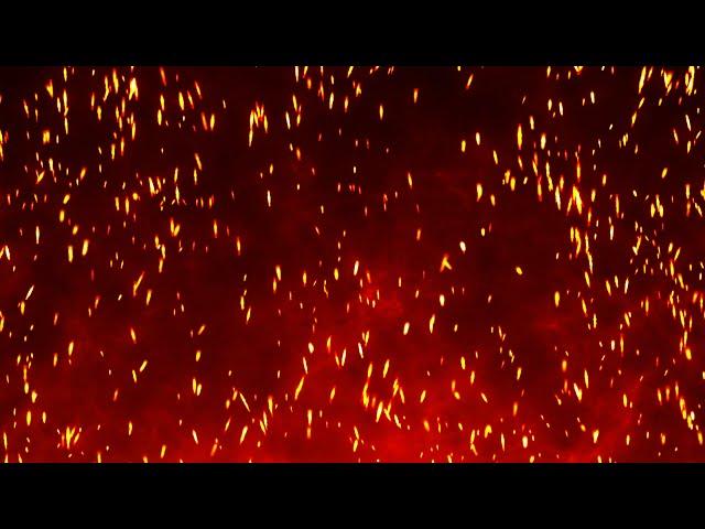 BACKGROUND  Hot fire sparks fly up on a fiery background in endless loop +PREMIUM 4K 60FPS version