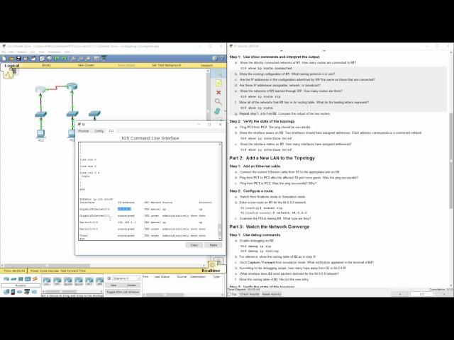 Cisco RnS - Lab 7.1.3.6 Packet Tracer - Investigating Convergence