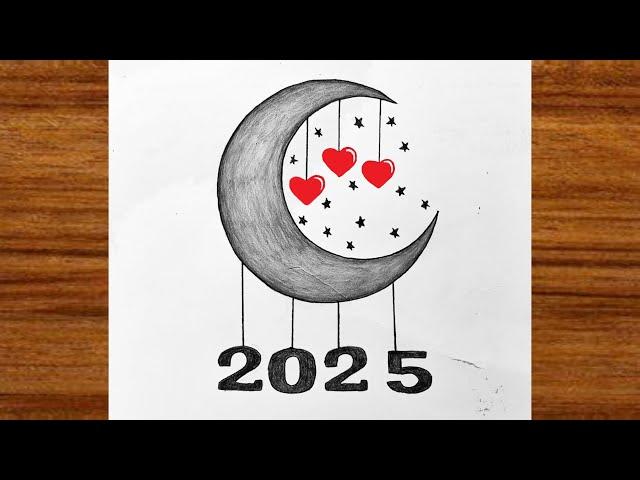 New year drawing 2025 / Happy New year drawing 2025 / How to New year drawing 2025 #newyear #new