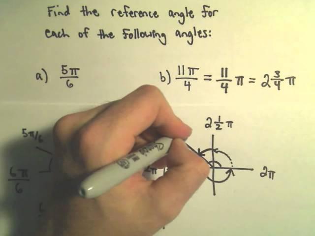 Reference Angle for an Angle, Ex 2 (Using Radians)