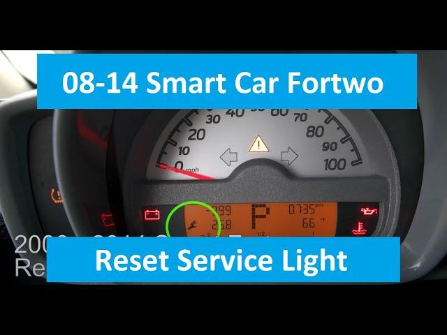 DIY Smart Car ForTwo Reset Maintenance Service Light