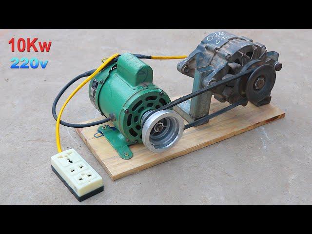 How to generate homemade infinite energy with a car alternator and an engine P2