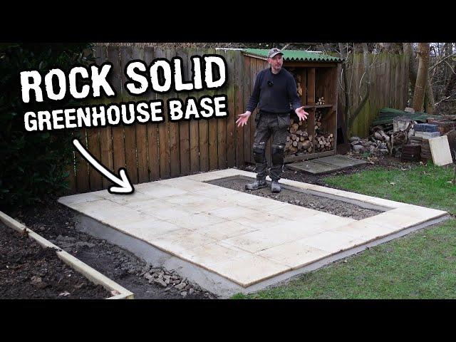 Building a proper slab base for our new greenhouse!