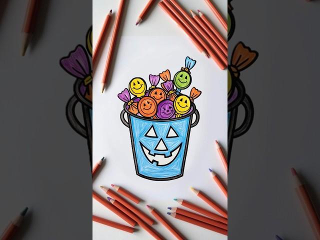 Spooktacular Halloween Candy Treats  | Quick Drawing Tutorial #shorts #viralvideo