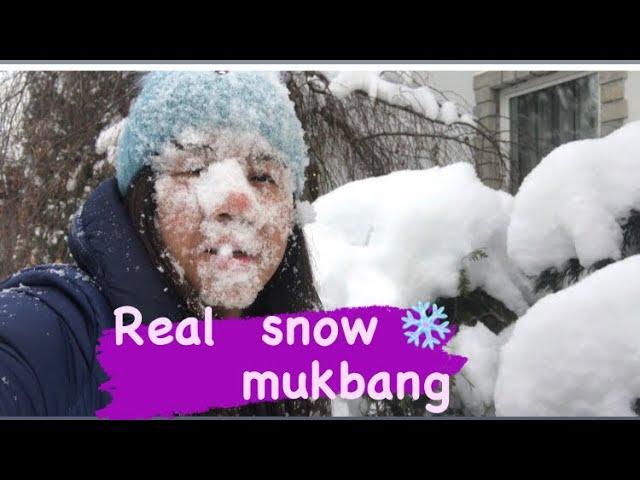 REAL SNOW MUKBANG ️ |ICYCLE  |Nordzray Vlog