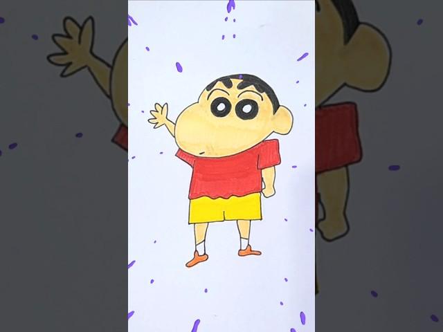 Draw SHINCHAN in SECONDS ! #shorts #shinchan