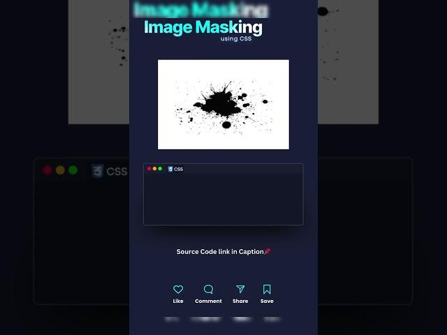 ️ Create Stunning Image Masking Effects with CSS! ||#shorts #shortvideo #cssanimation #html5css3