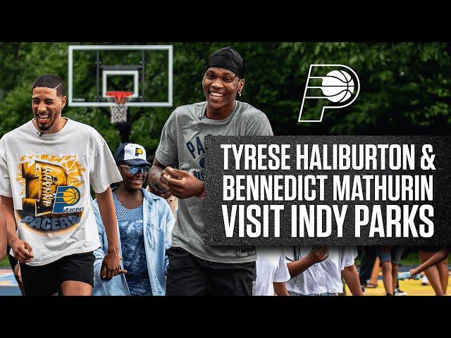 Tyrese Haliburton and Bennedict Mathurin Surprise Fans at Indianapolis Parks