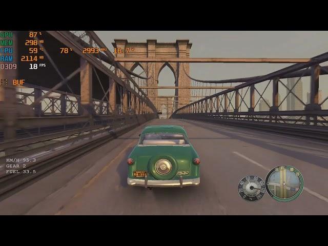 Mafia 2 Gameplay On Pentium G2030 Intel HD