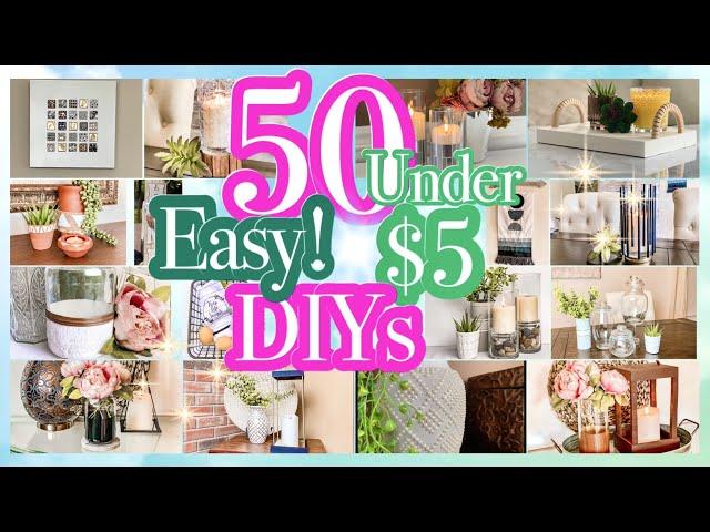 50 DOLLAR TREE DIYS UNDER $5!!  SUPER EASY DIY ROOM DECOR HOME DECOR ON A BUDGET!!