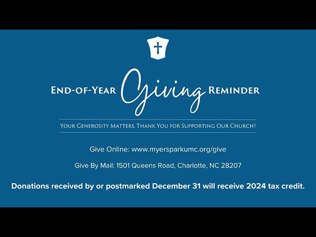 Sanctuary Worship | Myers Park UMC | 11am December 22, 2024