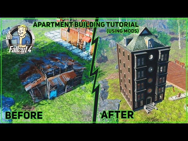 FALLOUT 4: APARTMENT BUILDING TUTORIAL - Using Mods!   #fallout4