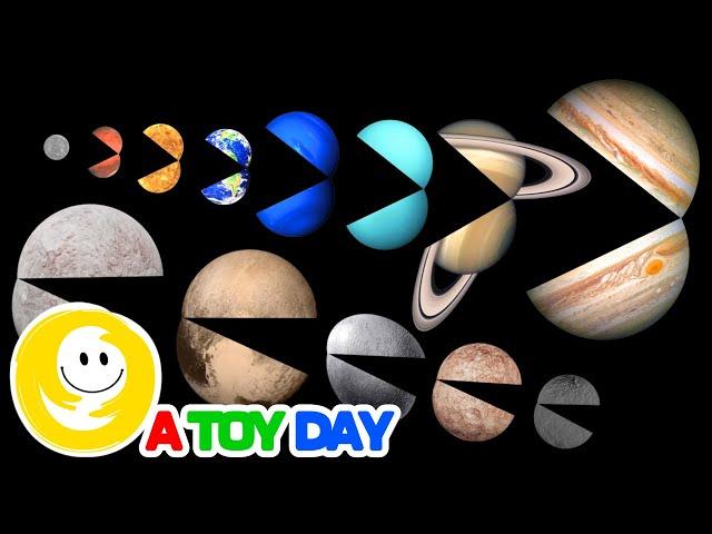 Funny Planets COMPILATION | Planet for BABY | Funny Planet comparison Game kids | 8 Planets sizes