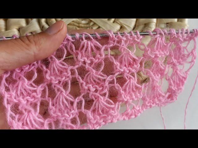 ●ЛЮБЛЮ ЭТОТ УЗОР. Ажурный узор спицами. Lace knitting for beginners