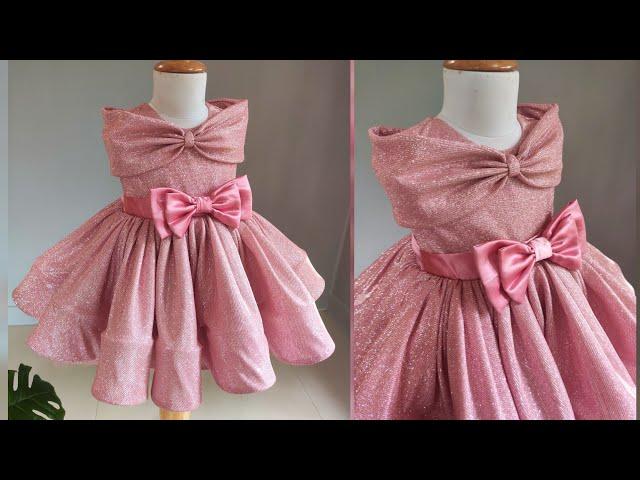 umbrella cutting baby frock / one year baby frock cutting and stitching / easy party wear frock