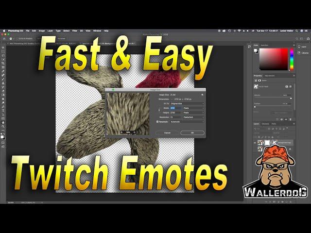 How to Make Twitch Emotes from Photo | Fast and Easy | Photoshop CC 2019