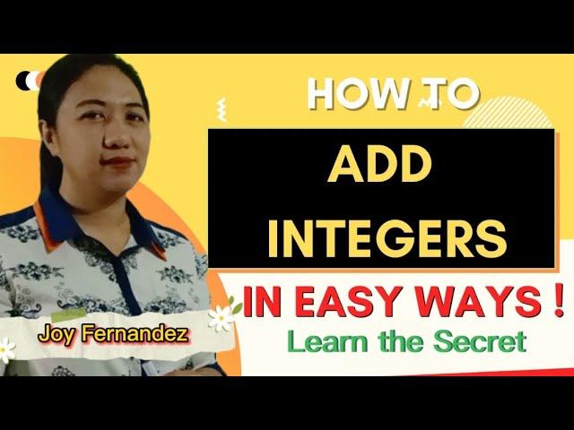 How to Add Integers Easily| Step-by-step Guide with Quiz #math#integers#addition