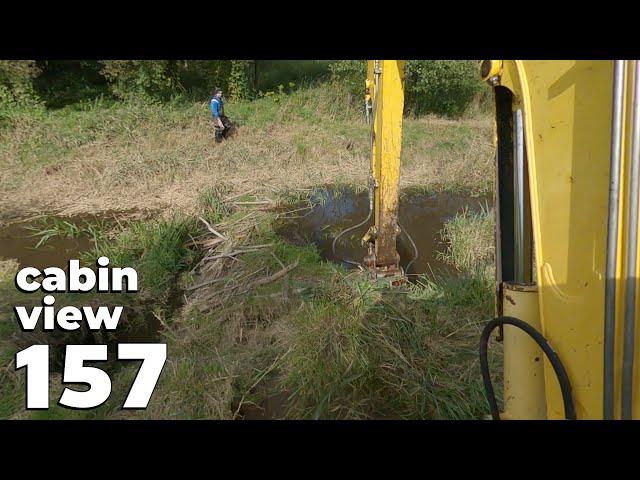 Beaver Dam Removal With Excavator No.157 - Cabin View