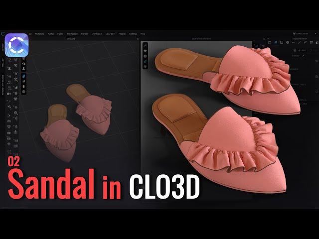 How to Model a Chic Ruffled Slip-On Slipper in CLO 3D